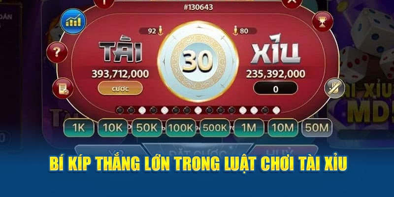 Bí kíp thắng lớn trong luật chơi tài xỉu 