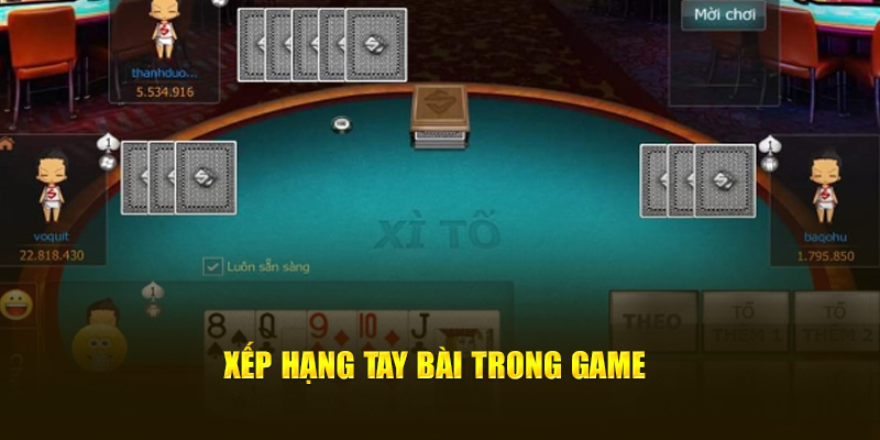 Xếp hạng tay bài trong game